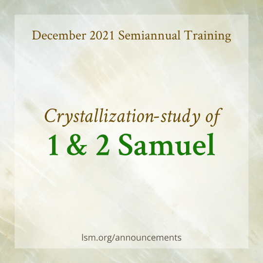 Crystallization-study of 1 & 2 Samuel