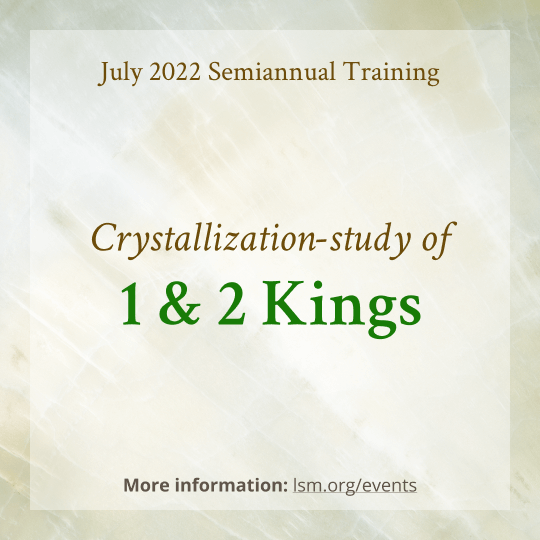 Crystallization-study of 1 & 2 Kings