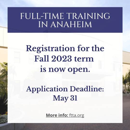 FTTA - Full-time Training in Anaheim