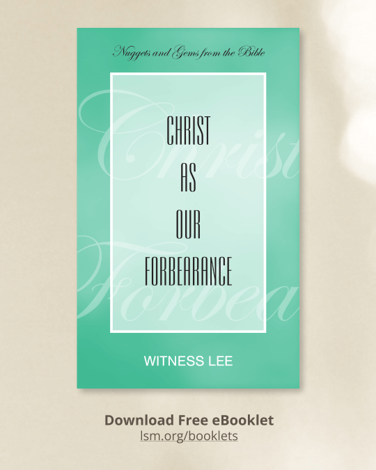 Christ as Our Forbearance