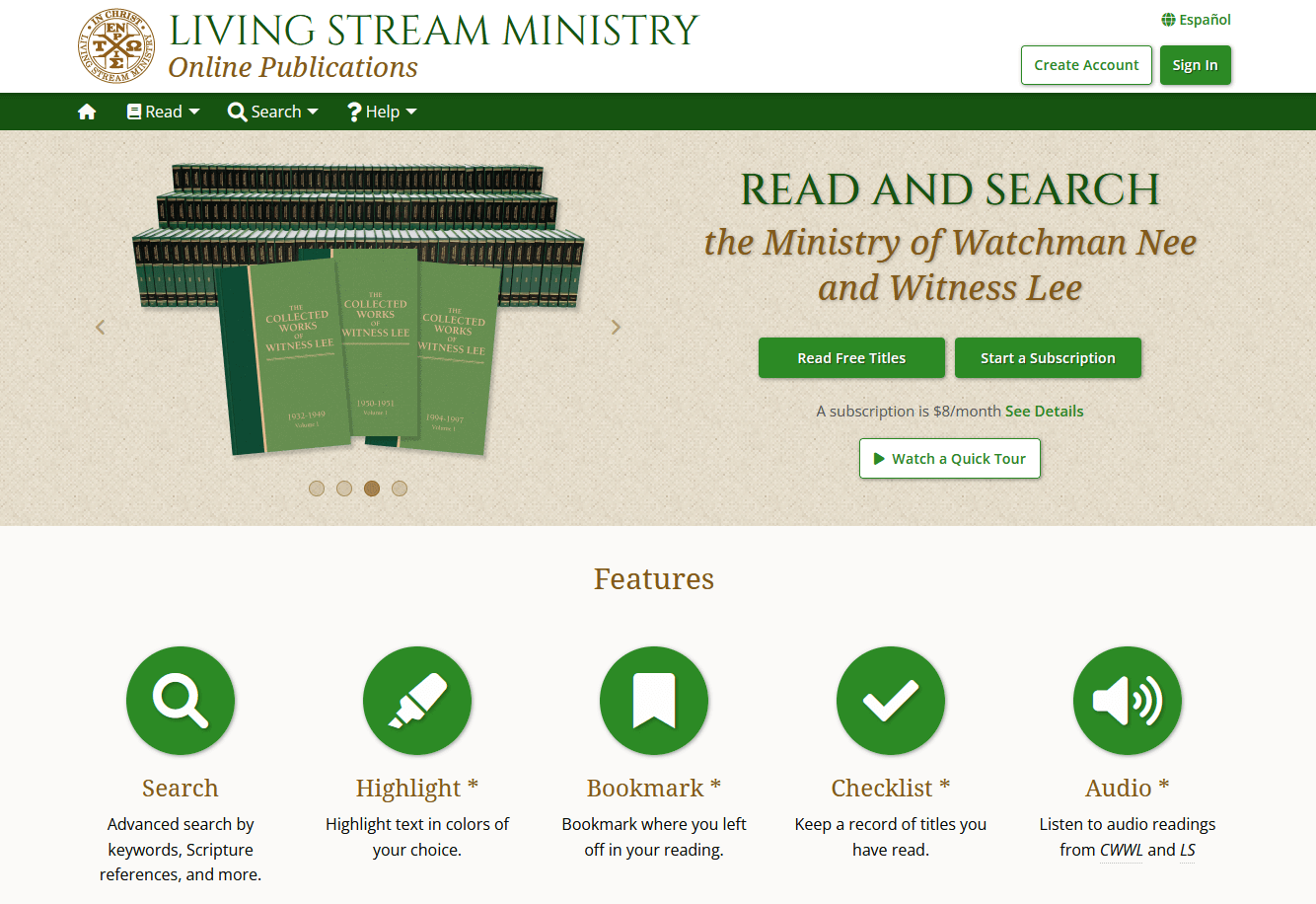 Ministry Books site screenshot