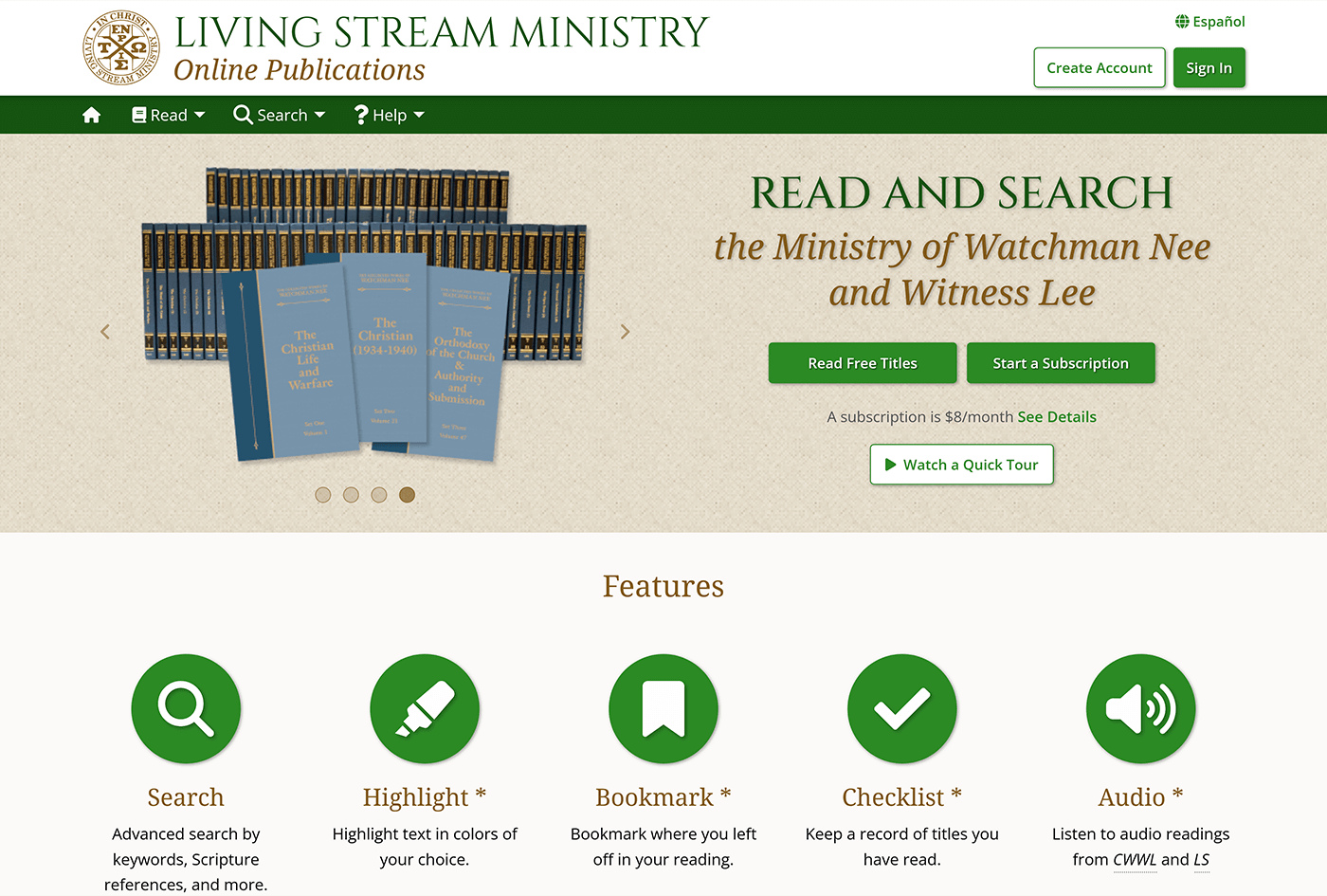 Ministry Books site screenshot