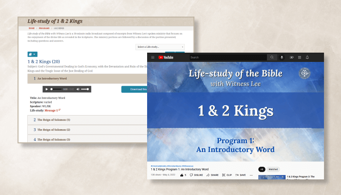 Life-study of 1 & 2 Kings Radio Programs