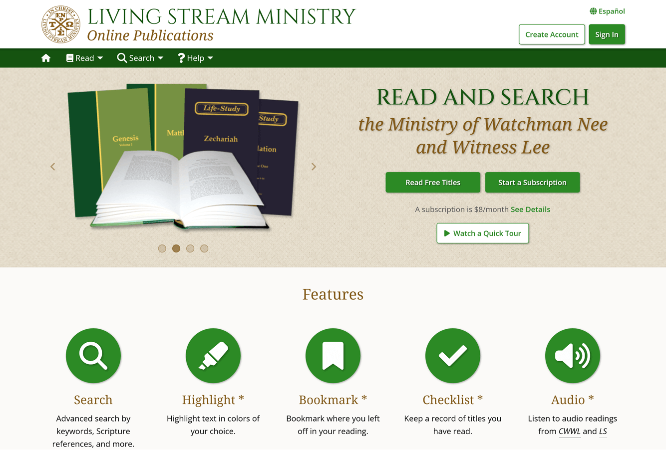 Ministry Books site screenshot
